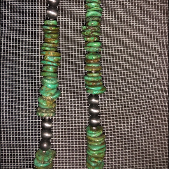 Double Strand Turquoise Necklace - Picture 2 of 5